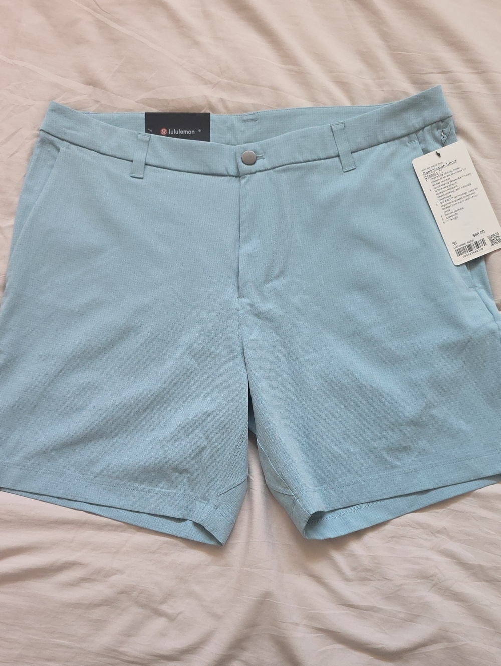 lululemon athletica Men’s Light Blue Commision Performance Shorts